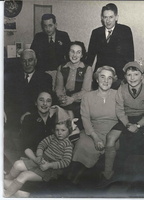 Jos b.1922 (back right)&amp; Ann Dawson (front) 1st xmas back in Heywood at Mrs White's house